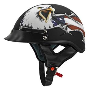 Patriotic Eagle Graphics Half Motorcycle Helmet