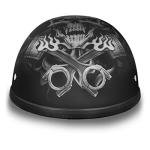 Daytona Men's Retro Skull Cap Motorcycle Helmet