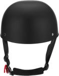 Vintage Open Face Motorcycle Helmet - Matte Black, XL