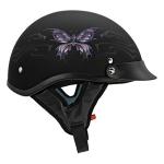 VCAN Butterfly Half Helmet - Flat Black, Small