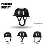Vintage Carbon Fiber Half Helmet - Gloss Black