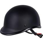 QICHAO Classic Retro Half Motorcycle Helmet - Matte Black