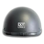 Retro DOT Approved Half Motorcycle Helmet - Matte Black