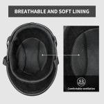 Retro DOT Approved Half Motorcycle Helmet - Matte Black