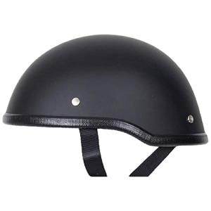 BikerAccess Low Profile Flat Black Skull Cap Helmet