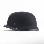 Woljay Vintage German Style Half Helmet - Matte Black