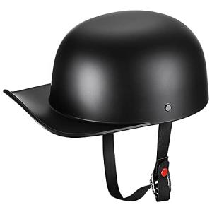 Yesmotor Matte Black Baseball Style Motorcycle Helmet