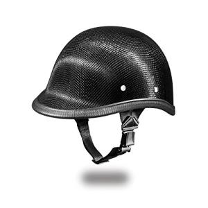 Daytona Carbon Fiber Half Helmet - Skull Cap