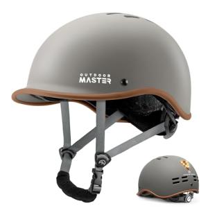 OutdoorMaster Adjustable Bike Helmet with Light