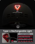 OutdoorMaster Adjustable Bike Helmet with Light
