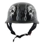 1Storm Half Face Motorcycle Helmet - Skull Design