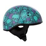 Milwaukee Leather Skull Bones Bolt DOT Half Helmet