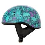 Milwaukee Leather Skull Bones Bolt DOT Half Helmet