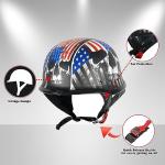 1Storm Half Face Motorcycle Helmet - Skull Design