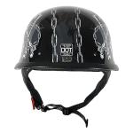1Storm Half Face Motorcycle Helmet - Skull Design
