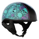 Milwaukee Leather Skull Bones Bolt DOT Half Helmet