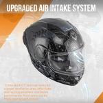 OUMURS Modular Full Face Motorcycle Helmet - Future Gray