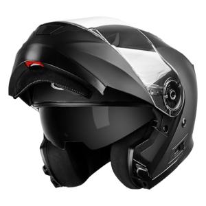 YEMA Modular Full Face Motorcycle Helmet - Black