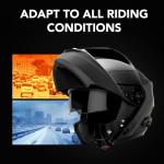 Sena Outrush R Bluetooth Modular Helmet, Matte Black