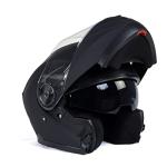 Milwaukee Breeze Flat Black Modular Motorcycle Helmet