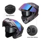 JQF Gear Modular Dual Visor Motorcycle Helmet