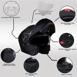 Milwaukee Breeze Flat Black Modular Motorcycle Helmet