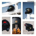HAX Amatista Flip-Up Motorcycle Helmet - Stylish Comfort