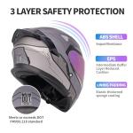 JQF Gear Modular Dual Visor Motorcycle Helmet