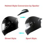 1Storm Modular Full Face Motorcycle Helmet - Matt Black