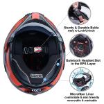 BEON Modular Full Face Motorcycle Helmet with Visors