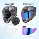 JQF Gear Modular Dual Visor Motorcycle Helmet
