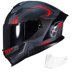 MXJ Gear Dual Visor Modular Motorcycle Helmet