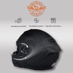 Milwaukee Breeze Flat Black Modular Motorcycle Helmet