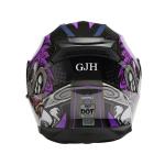 Purple Modular Motorcycle Helmet with Anti-Fog Lens