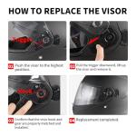 JQF Gear Modular Dual Visor Motorcycle Helmet