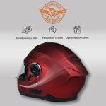 Milwaukee MPH9817DOT Breeze Red Modular Motorcycle Helmet