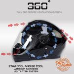 Milwaukee MPH9815DOT Gloss Black Modular Motorcycle Helmet