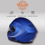 Milwaukee MPH9818DOT Breeze Blue Modular Motorcycle Helmet
