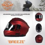 Milwaukee MPH9817DOT Breeze Red Modular Motorcycle Helmet