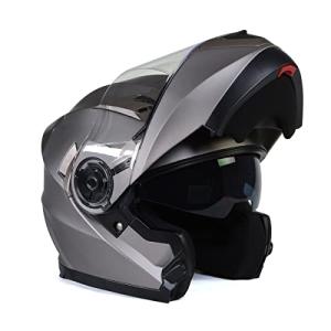 Milwaukee MPH9808 Ionized Silver Motorcycle Helmet - XL