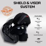 Milwaukee MPH9815DOT Gloss Black Modular Motorcycle Helmet
