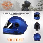 Milwaukee MPH9818DOT Breeze Blue Modular Motorcycle Helmet