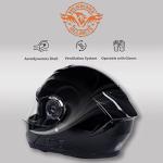 Milwaukee MPH9815DOT Gloss Black Modular Motorcycle Helmet