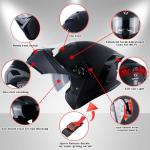 1Storm Modular Full Face Helmet with LED Tail Light