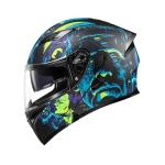 KYPARA Dual Visor Flip-Up Full Face Helmet, XL