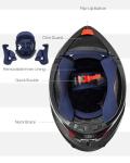 ILM Dual Visor Modular Motorcycle Helmet Matte Black