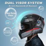 Triangle Modular Flip-Up Motorcycle Helmet for Men