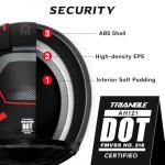 Triangle Modular Flip-Up Motorcycle Helmet for Men