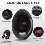 Triangle Modular Flip-Up Motorcycle Helmet for Men