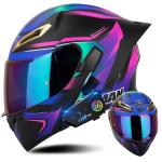 Bluetooth Modular Full Face Motorcycle Helmet with Dual Visors